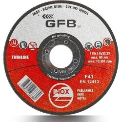 Gfb Metal İnox Kesici Taş 115x1x2 - 1