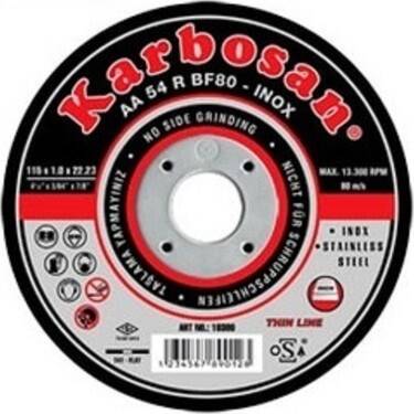 Karbosan Metal İnox Kesici Taş 115x1x2 - 1