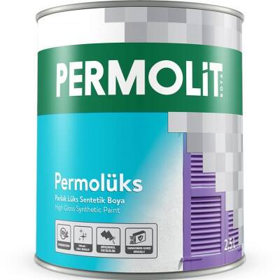 Permolit Permolüks Parlak Sentetik Boya 0,75 Lt Beyaz - 1