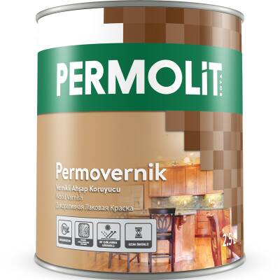 Permolit Permovernik Ahşap Verniği Ahşap Koruyucu Koyu Meşe 2,5 Lt - 1