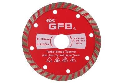 Turbo Elmas Mermer Granit Kesici Disk 115 mm - 1